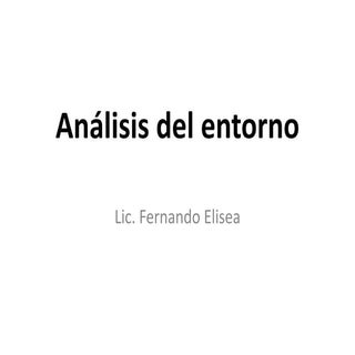 Análisis del entorno
