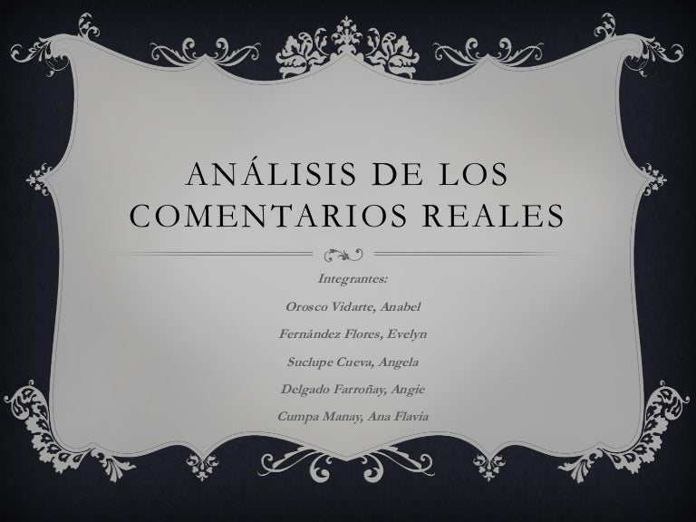 Análisis de los comentarios reales 3