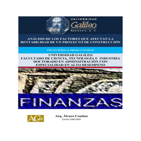 Análisis de los factores que afectan la rentabilidad en un proyecto de ...