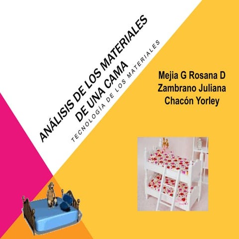 Análisis de los materiales de una cama