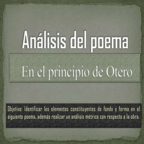 Análisis del poema