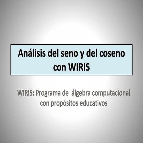 Análisis del seno y del coseno con wiris