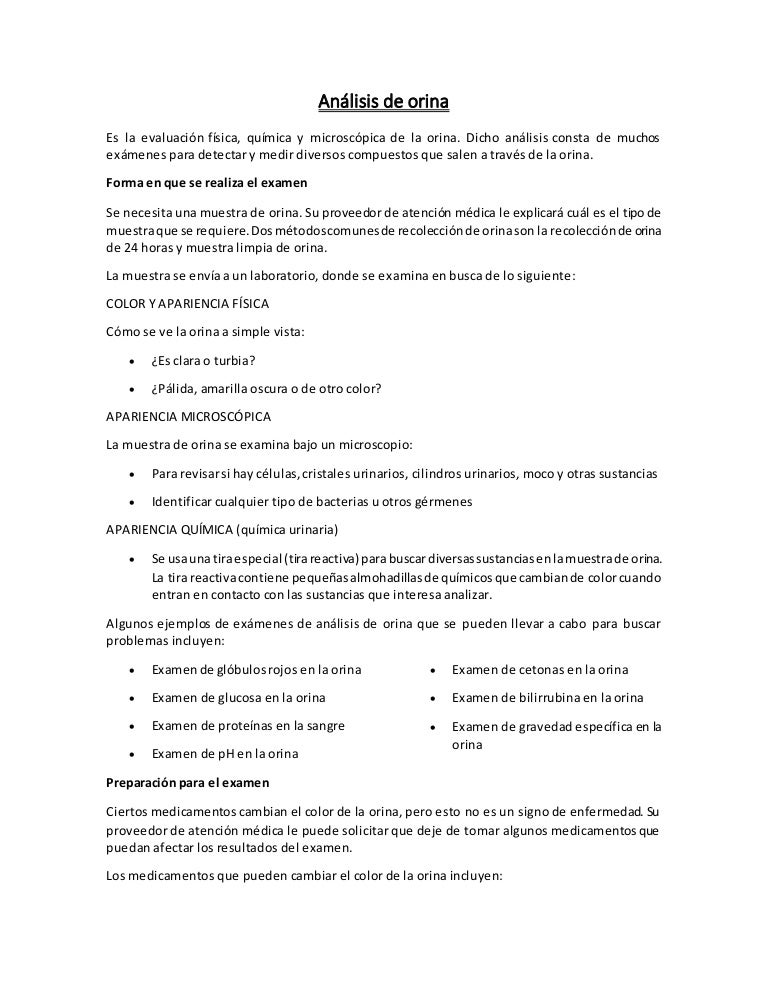 Analisis De Orina