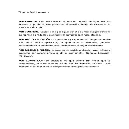 Análisis de posicionamiento