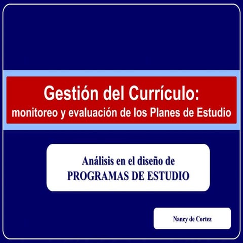 Ejemplo de un programa de estudio | DOC
