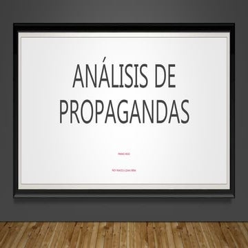 Análisis de propagandas
