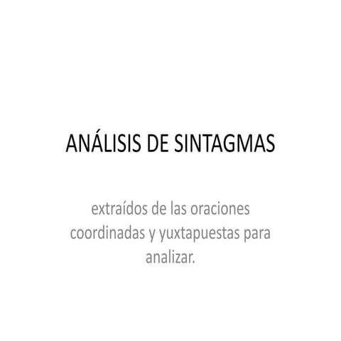 Análisis de sintagmas
