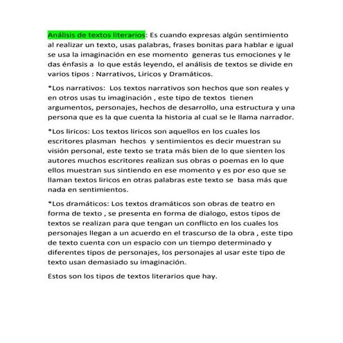Análisis de textos literarios