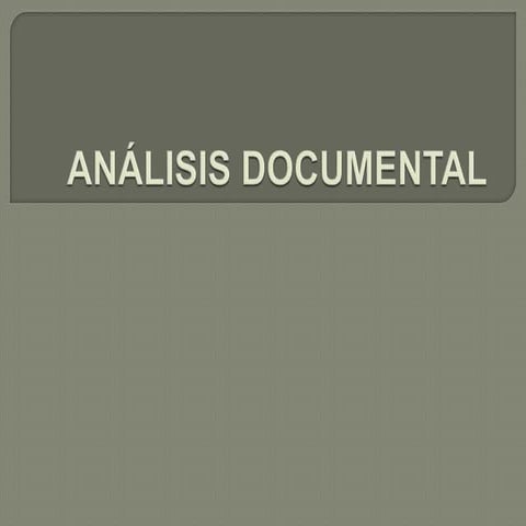 Análisis documental