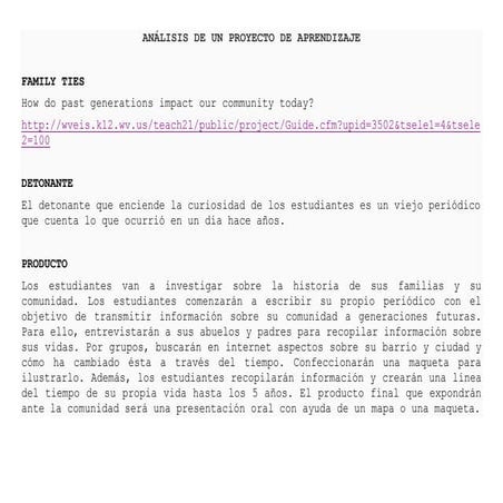 Análisis family ties