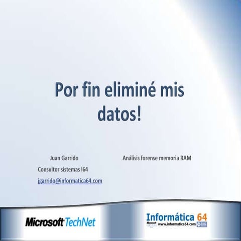 Análisis Forense Memoria RAM