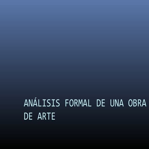 Análisis formal de una obra de arte comp