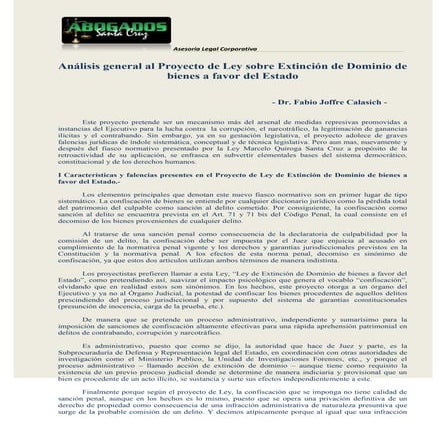 Ley modelo sobre extincion de dominio | PDF