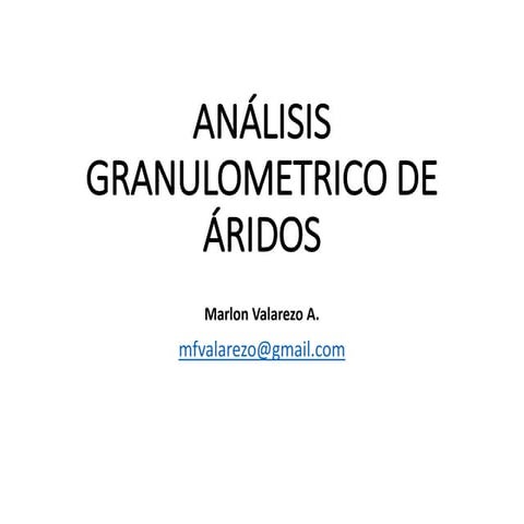 Análisis granulometrico de áridos
