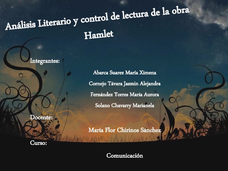 Genero Literario De La Obra Hamlet