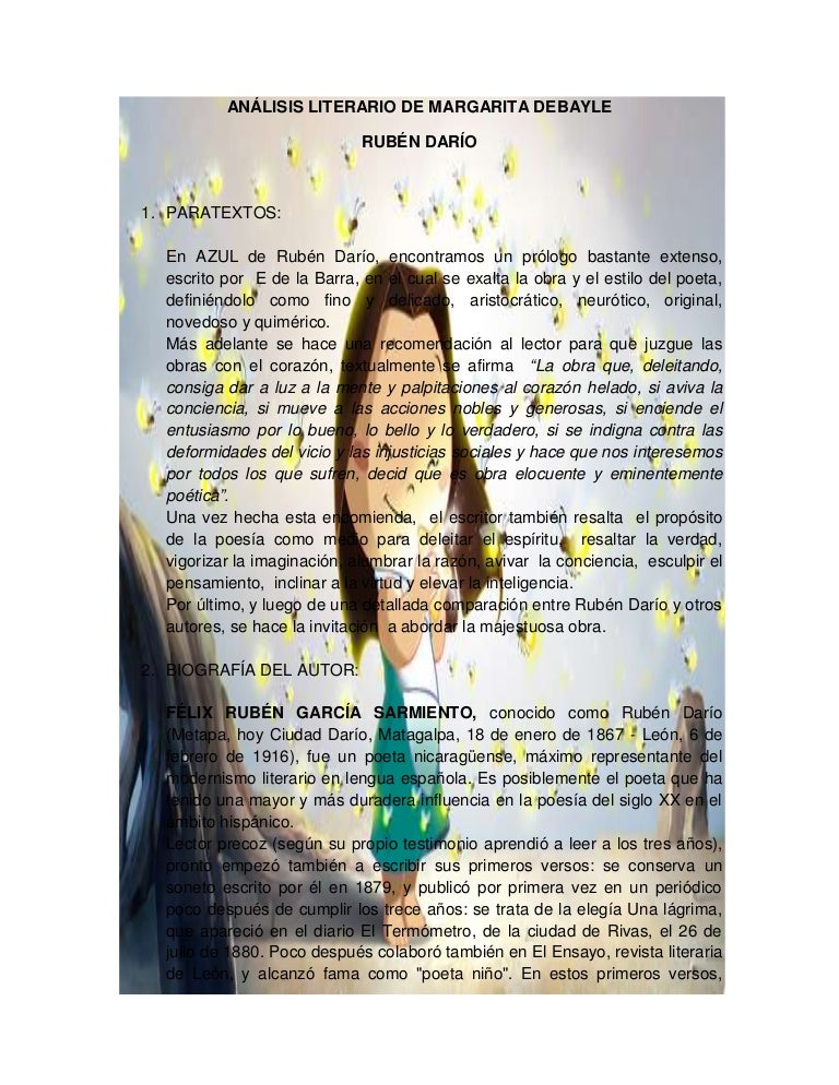 Analisis Literario De Margarita De Bayle