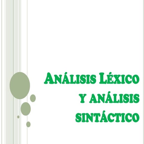 Análisis léxico y análisis sintáctico