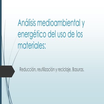 Análisis medioambiental y energético.