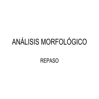 Análisis morfológico