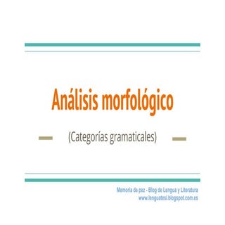 Análisis morfológico