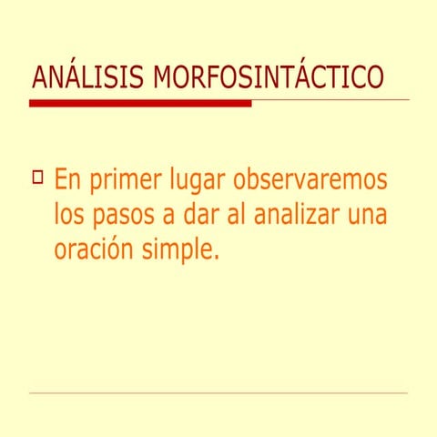 Análisis morfosintáctico