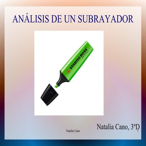 Análisis de un subrayador | ODP