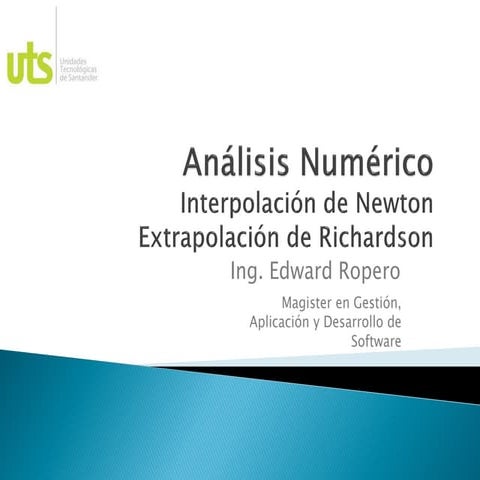 Análisis numérico   Interpolación de Newton