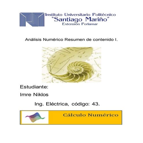 Análisis numérico resumen de contenido i