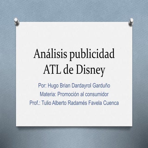 Análisis publicidad atl de disney