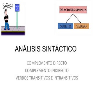 ANÁLISIS SINTÁCTICO: CD, CI, V. TRA...