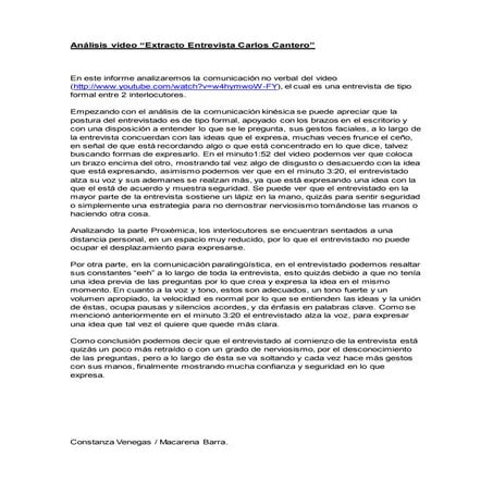 Análisis video comunicación no verbal