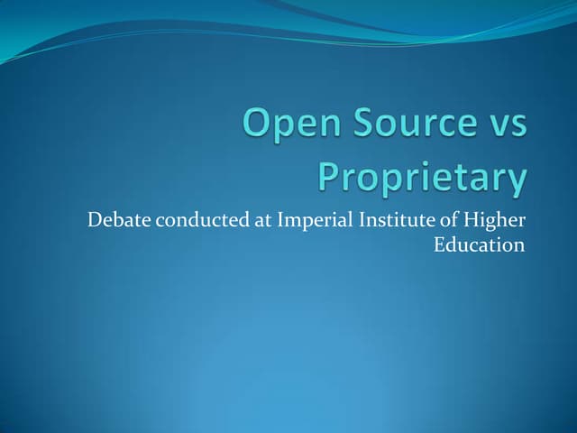 OPEN SOURCE SEMINAR PRESENTATION