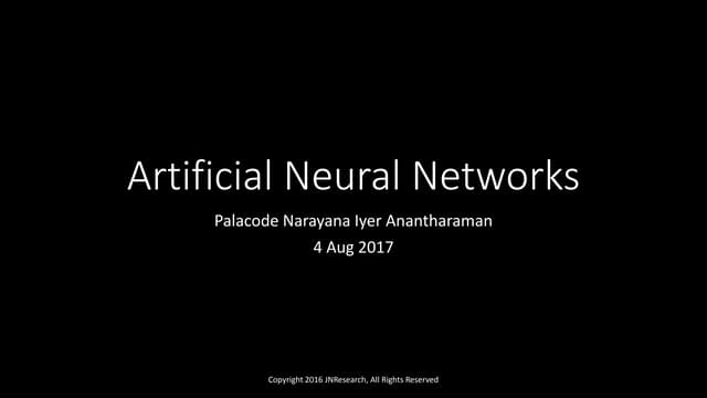 Foundations: Artificial Neural Networks