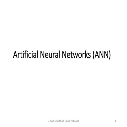 Arficial Neural Network that is topic of network subject