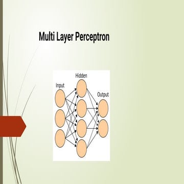 Multilayer perceptron | PPTX