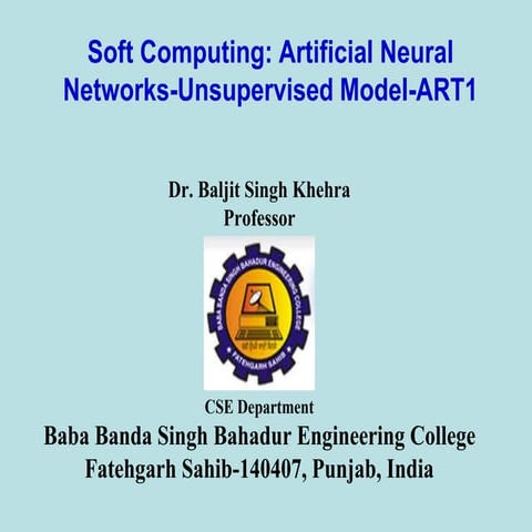 Artificial Neural Networks-Supervised Learning Models | PPT