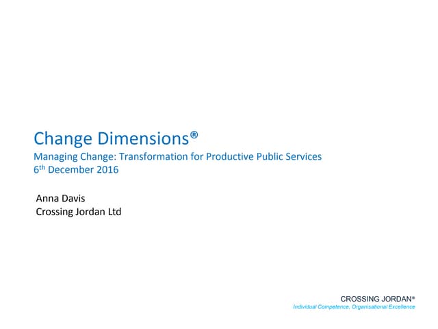 Managing Change: Transformation for...