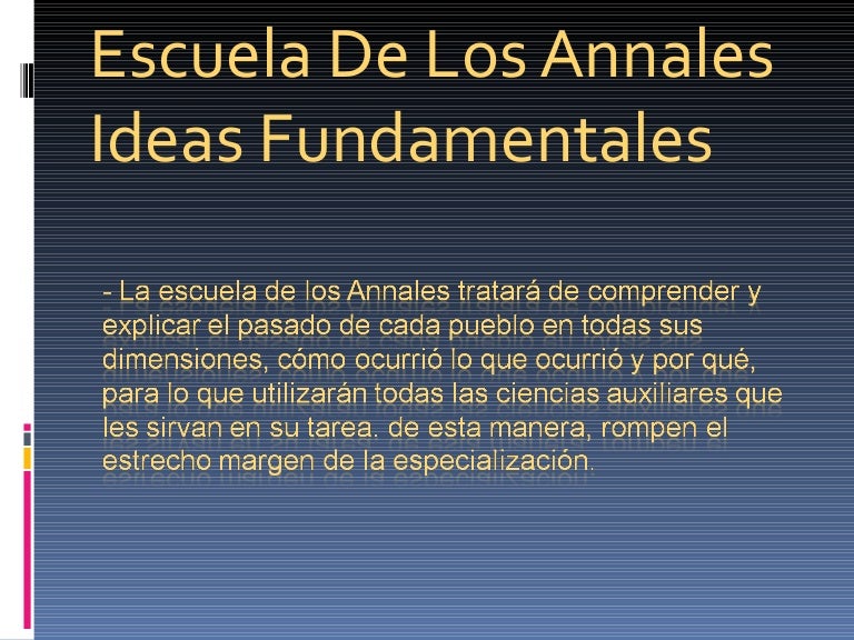 La Escuela de Annales