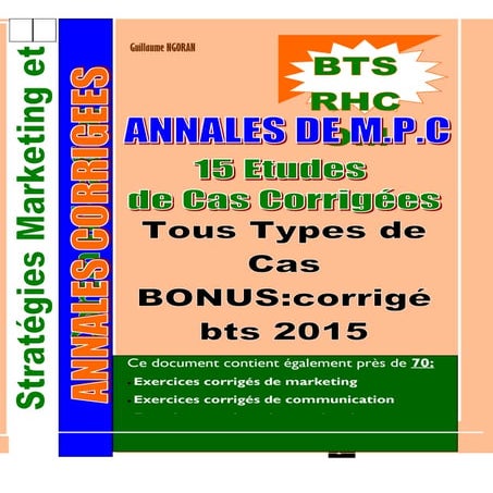 Annales  corrigees de marketing et communication 2017 2018.