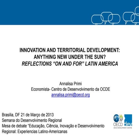 Innovation and Territorial Development: anything new under the sun? Reflectio...