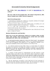 Annamalai university solved assignm...