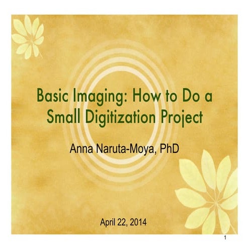 Digitization Projects for Small Archives and Museums