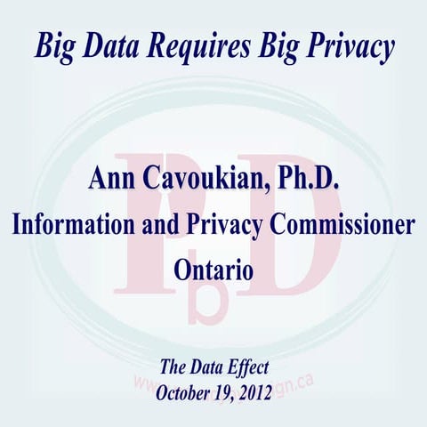 Ann Cavoukian Presentation