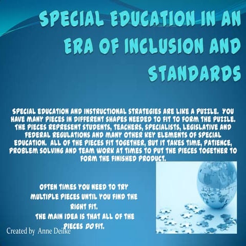 Special Education in an Era of Inclusion and Standards | PPTX