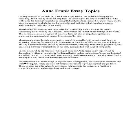 Anne Frank Essay Topics.pdf
