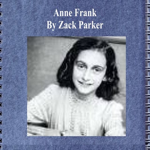 PPT on Anne Frank for class 10th | PPTX