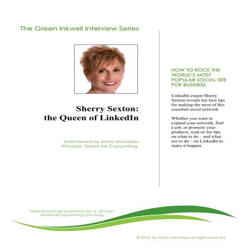 Anne michelsen interviews linked in expert sherry sexton