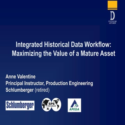 Integrated Historical Data Workflow: Maximizing the Value of a Mature Asset