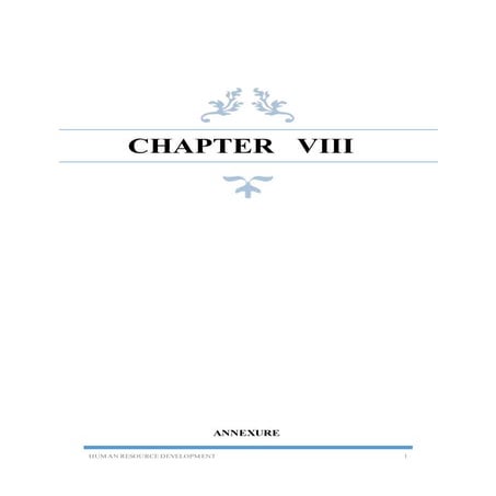 Training & development Annexure