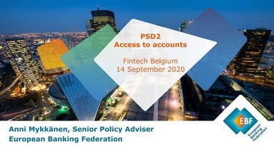 FinTech Belgium – PSD2  _One year later MeetUp – Anni Mykkänen– EBF – 14-09-20 